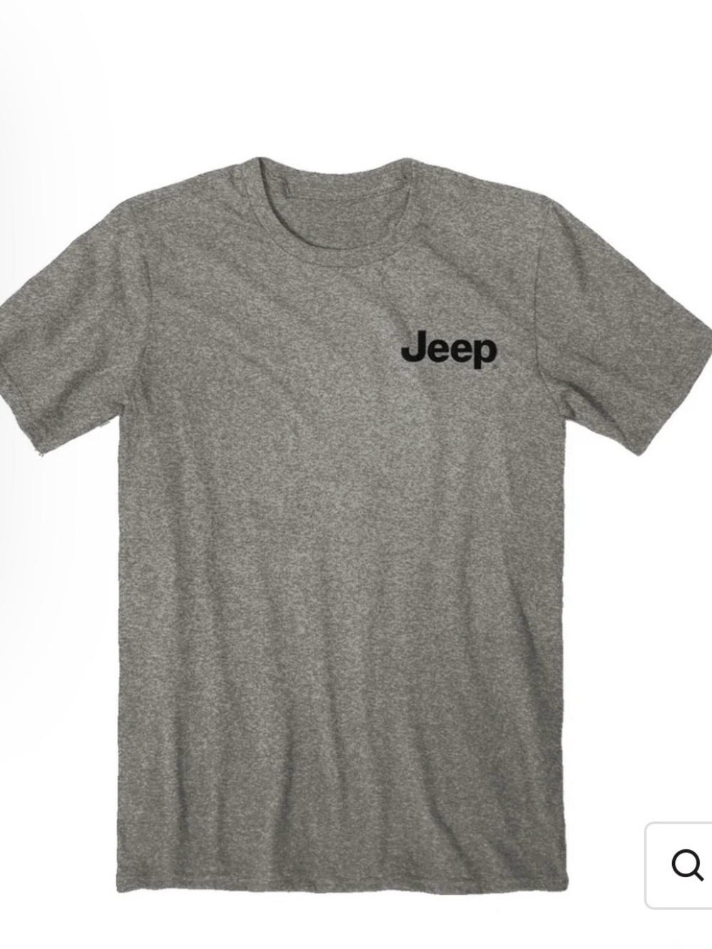 Jeep Heather Gray Crewneck T-Shirt with Black Logo Large